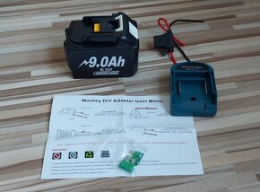 Adaptéry s vypínačem a pojistkou,pro Aku baterii Makita 18V - 13
