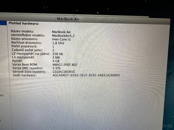 MacBook Air5,2 - nová originální baterie, bez vad - 13