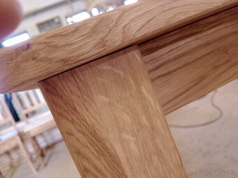 Jídelní stůl a židle masiv dub set - 13