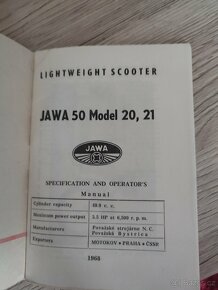Jawa 50/05 pionýr návod, manuál v angličtině - 13