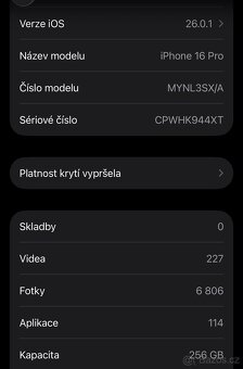 Prodám iPhone 16 pro 256 GB + Quadlock pouzdro - 13