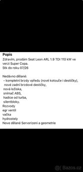 Seat Leon 1m arl verze super coopa 1.9tdi arl 110kw - 13