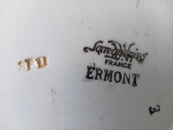 ART DECO FAJÁNS RUČNĚ MALOVANÝ TALÍŘ SARREGUEMINES FRANCIE - 13