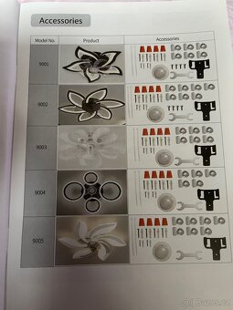 Luxusní lustr led s větrákem a dálkou - 13