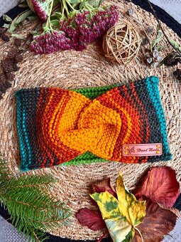 Dámská/dívčí pletená čelenka ,, sv.hnědá" NOVÁ - 13