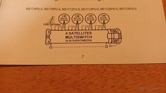 Satelitní komplet - 4 LNB, 4 přijímače - 13