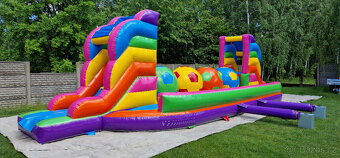 Nafukovací překážková dráha koule BigBallers Wipeout skákací - 13