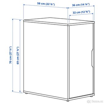 bílý stůl 140x80 + 2 zásuvkové díly - 13