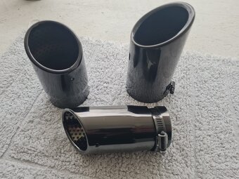 NEREZOVÉ a ČIERNE koncovky na výfuk - dvojitá koncovka - 13