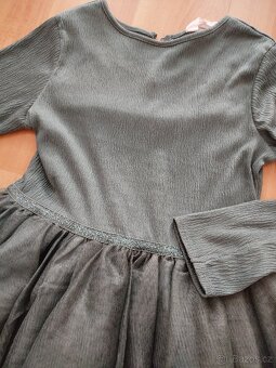 Sváteční šaty Lindex,vel.134,svetr H&M, vel.122/128 - 13