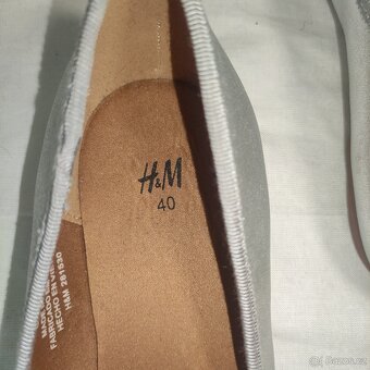 ❗❗H&M, VELIKOST 40, STŘÍBRNÉ BALERÍNY❗❗ - 13