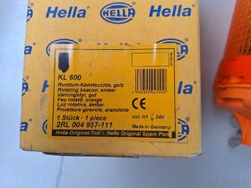 Oranžový rotační maják HELLA KL 600 na tyč, 24 V - 13