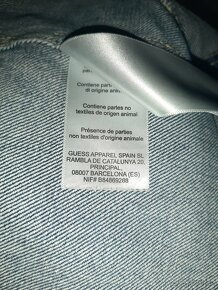 GUESS JEANS BUNDA MODRÁ - XL, 100% STAV Džínová bunda Dziska - 13