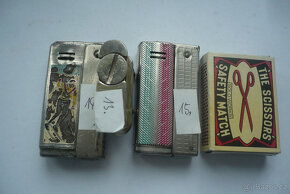 sbírka starých benzínových zapalovačů č.1 - 13