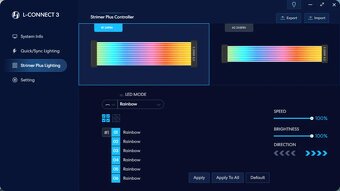 RGB set Lian Li Strimer Plus V2 + Hub + 4x ARGB ventilátory - 13