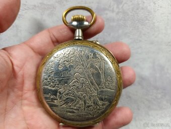 Obrovské 67mm kapesní hodinky Régulatéur, 192g - 13