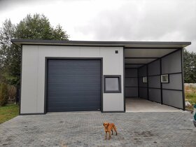 Montovaná izolovaná garáž 4x6m, sendvičové panely 8/10cm. - 13