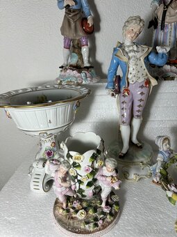 Meissen Dresden porcelanovy svietnik misa a dalsie - 13