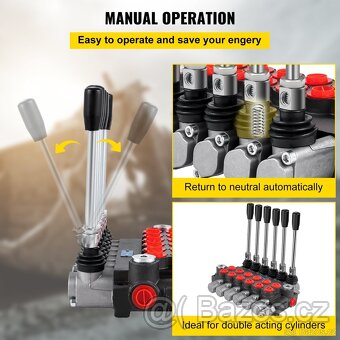 Hydraulický směrový řídicí ventil VEVOR, 6 řadový/3600 Nový - 13