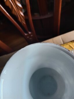 Čtyři pěkné, staré porcelánové zdobené, malované poháry na p - 13