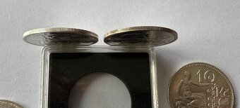 Sada stříbrných mincí Československa v luxusní dřevěné etui - 13