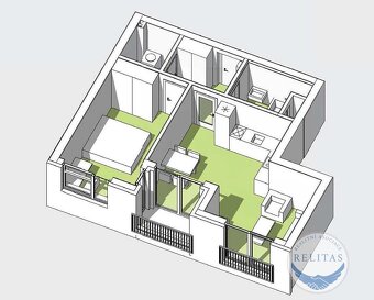 Pronájem bytu 2+kk+L, 58 m², parkovací stání, novostavba, Pr - 13