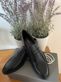 Černé kožené mokasíny loafers Vagabond, vel. 39 - 13