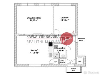 Prodej bytu 2+1/B, 74 m2, 1.NP, sklep, Žirovnická, Počátky - 13