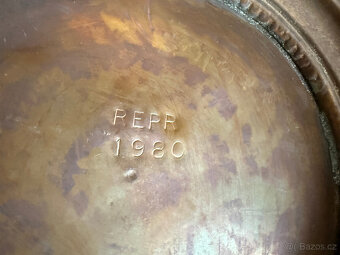 Starožitná měděná nádoba, hrnec - 13