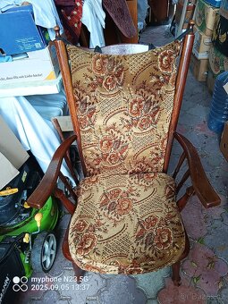 Starožitny nábytek stoly, sofa sedačka+kreslo - 13