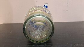 Starožitná skleněná váza s ručním smalt dekorem 6624 - 13