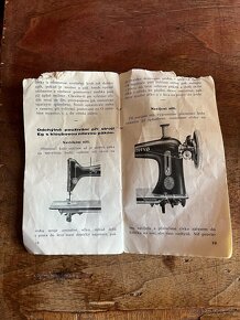 Starožitný min 80 let starý šlapací šicí stroj Minerva - 13