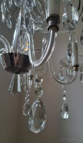 Starožitný skleněný lustr 1920-30 , osvětlení. - 13