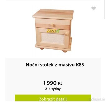 Dřevěná ložnice komplet masiv - 13