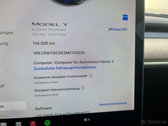 Tesla Y LR AWD 2021, 137 Tkm, tažné, EAP, SoH91%, DPH - 13