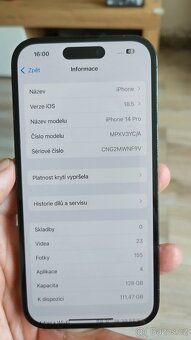 iPhone 14 Pro 128GB SpaceBlack,skvělý stav,86% bat,zár.12m - 13