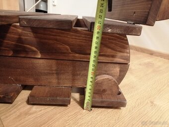 Dřevěné křeslo rozkládací - rám/rám postele - 13