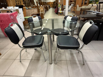 10 kusů chromovaných ,,Amerických" židlí - 13