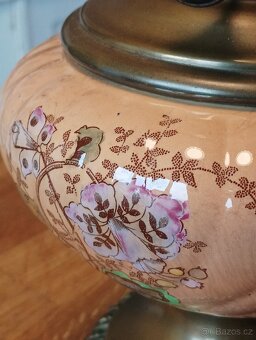 SECESNÍ PORCELÁNOVÁ PETROLEJKA EHRICH & GRAETZ 19. STOL. - 13