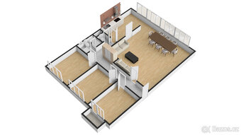 Pronájem krásného bytu 4+kk/B/PS,107 m2, Praha 5 - Smíchov, - 13