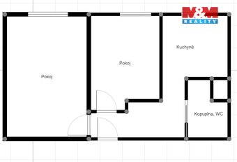 Prodej bytu 2+1 v Opavě, ul. Rolnická - 13