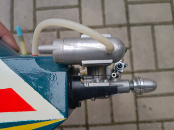 Starší ale nové nelétané rc letadlo motor OS MAX cca nový - 13