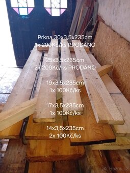 Prkna,fošny,trámy,levně - 13