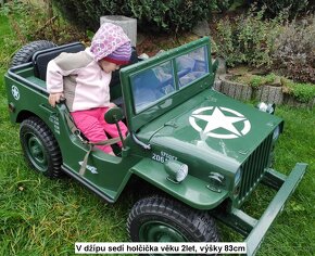 Dětský elektrický vojenský Jeep Willys - 13