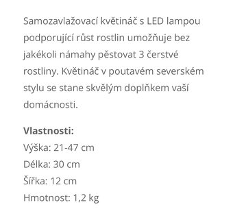 Click and Grow Smart Garden 3 chytrý květináč + 3ks kapslí - 13