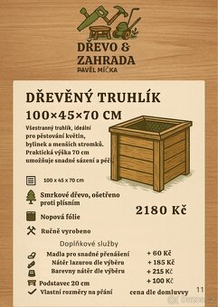 Vyvýšený truhlík, květináč - 13