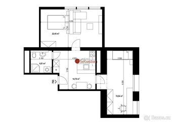 Pronájem bytu 2+1 v ulici A.Sochora v Teplicích (703) - 13