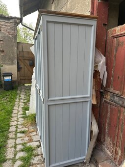 Masivni skrin - sedomodra Provance. Ceska vyroba na zakazku. - 13