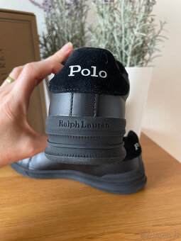Černé kožené unisex tenisky Polo Ralph Lauren 40 - 13