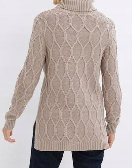 Dlouhý krásný svetr s rolákem 50/54 - 13